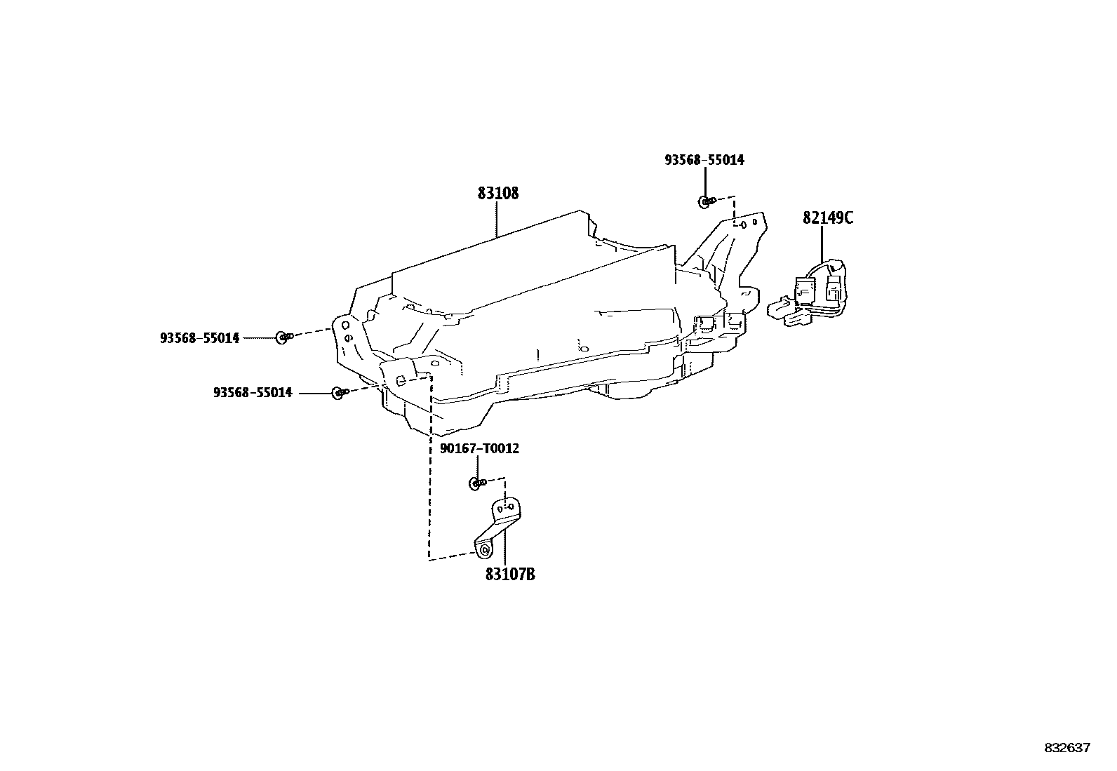 Toyota CAMRY 仪表 EPC diagram — 832637