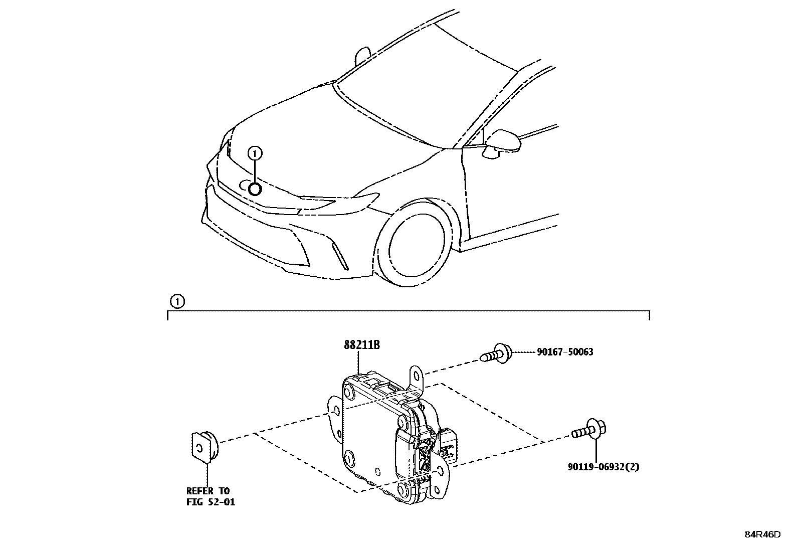Toyota CAMRY 巡航控制(自动行驶) EPC diagram — 84R46D