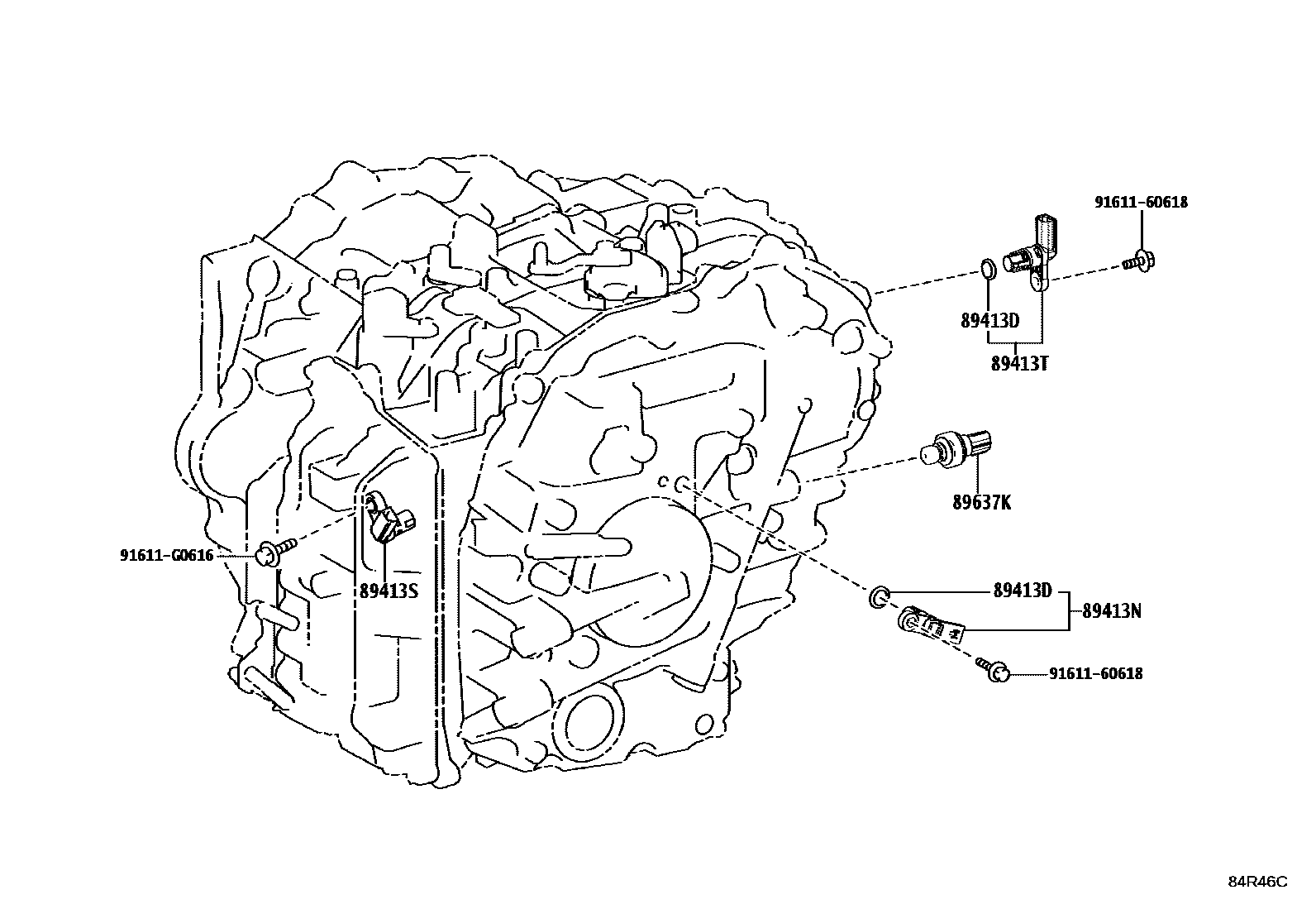 Toyota CAMRY 超速档和电子控制变速器 EPC diagram — 84R46C