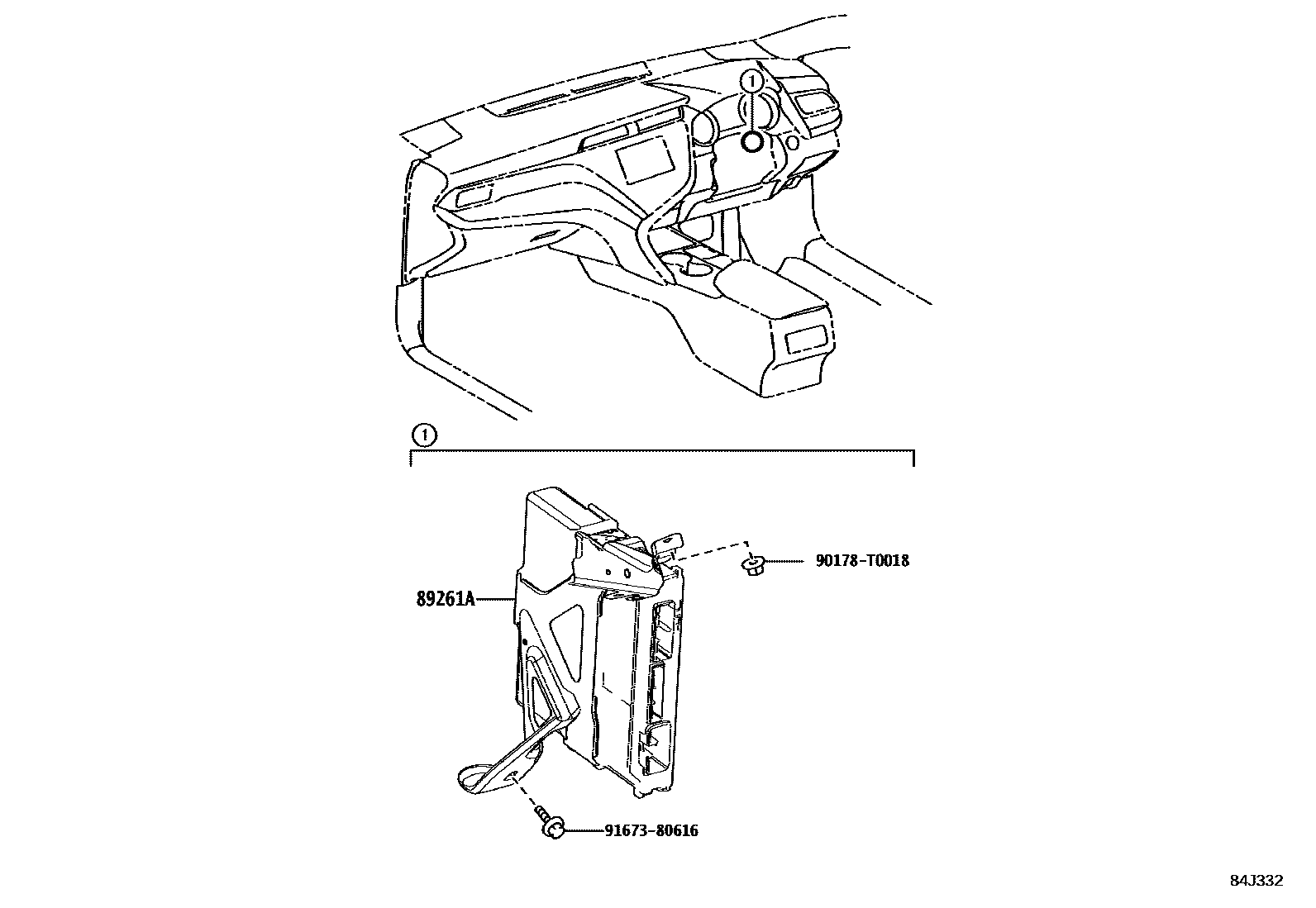 Toyota CAMRY 电子控制系统 EPC diagram — 84J332