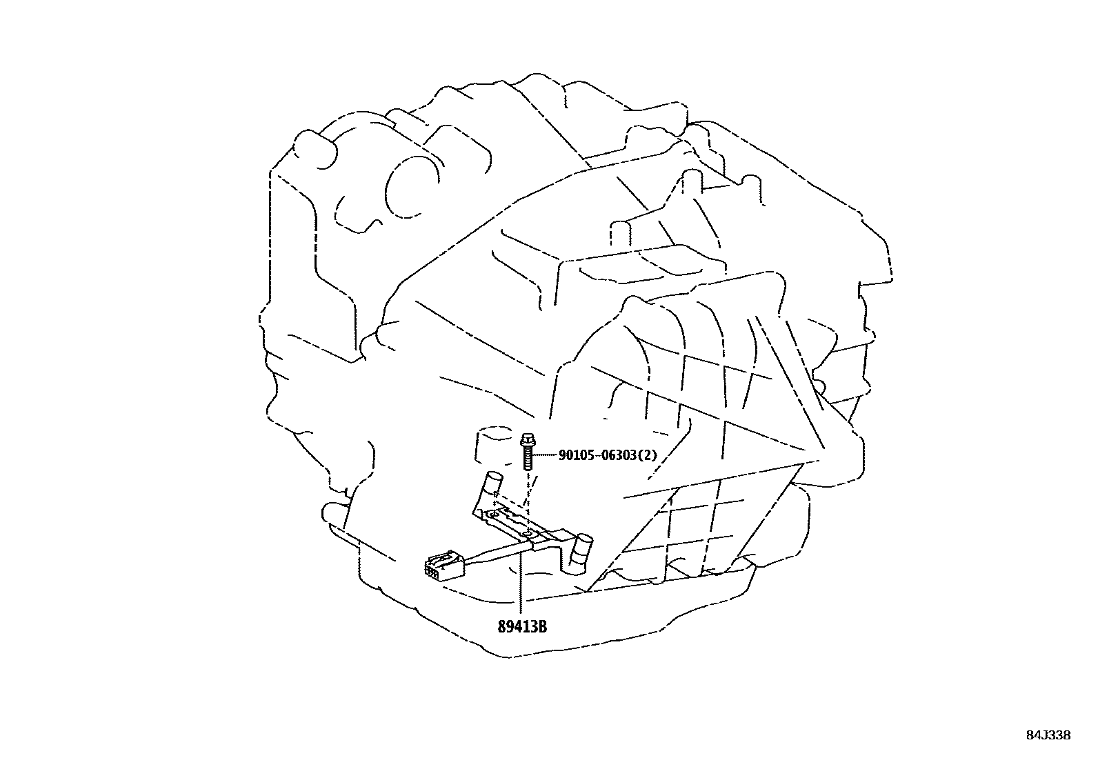Toyota CAMRY 超速档和电子控制变速器 EPC diagram — 84J338