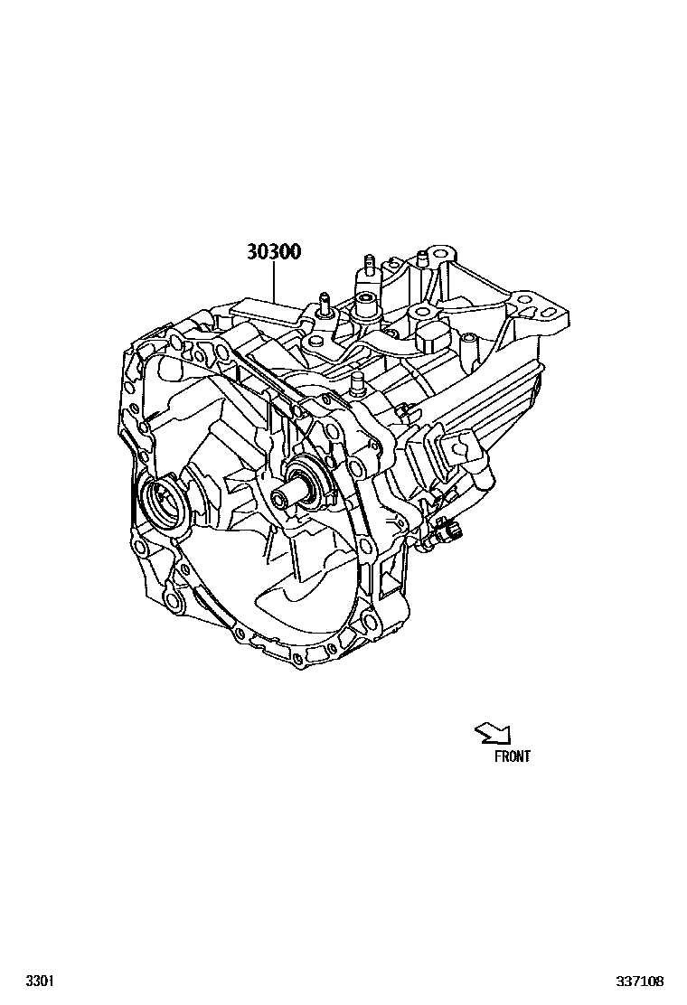 Toyota YARIS 传动桥或变速器总成和衬垫组件(MTM) EPC diagram — 337108