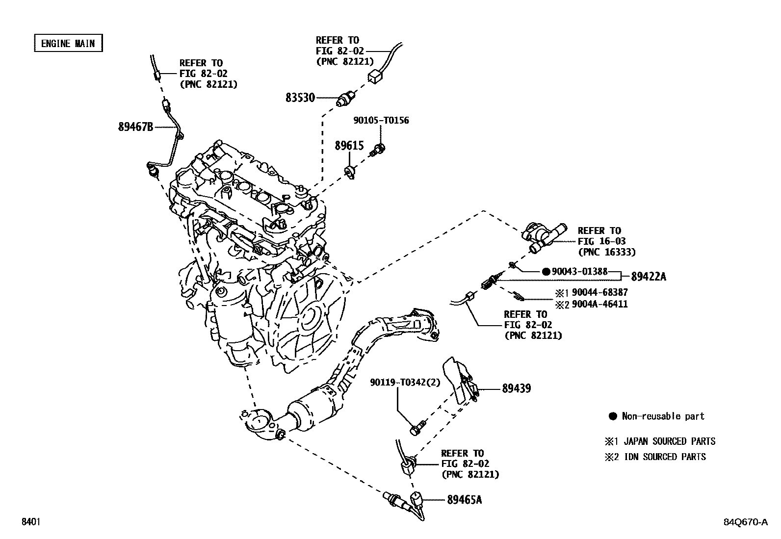 Toyota YARIS 开关和继电器和ECU EPC diagram — 84Q670A