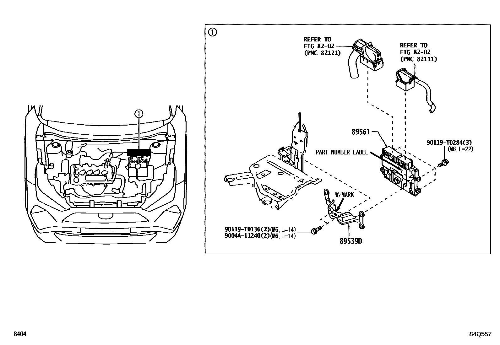 Toyota YARIS 电子燃油喷射系统 EPC diagram — 84Q557