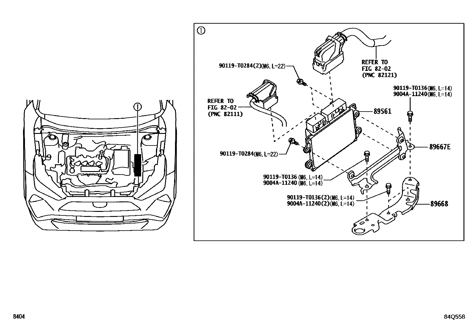 Toyota YARIS 电子燃油喷射系统 EPC diagram — 84Q558