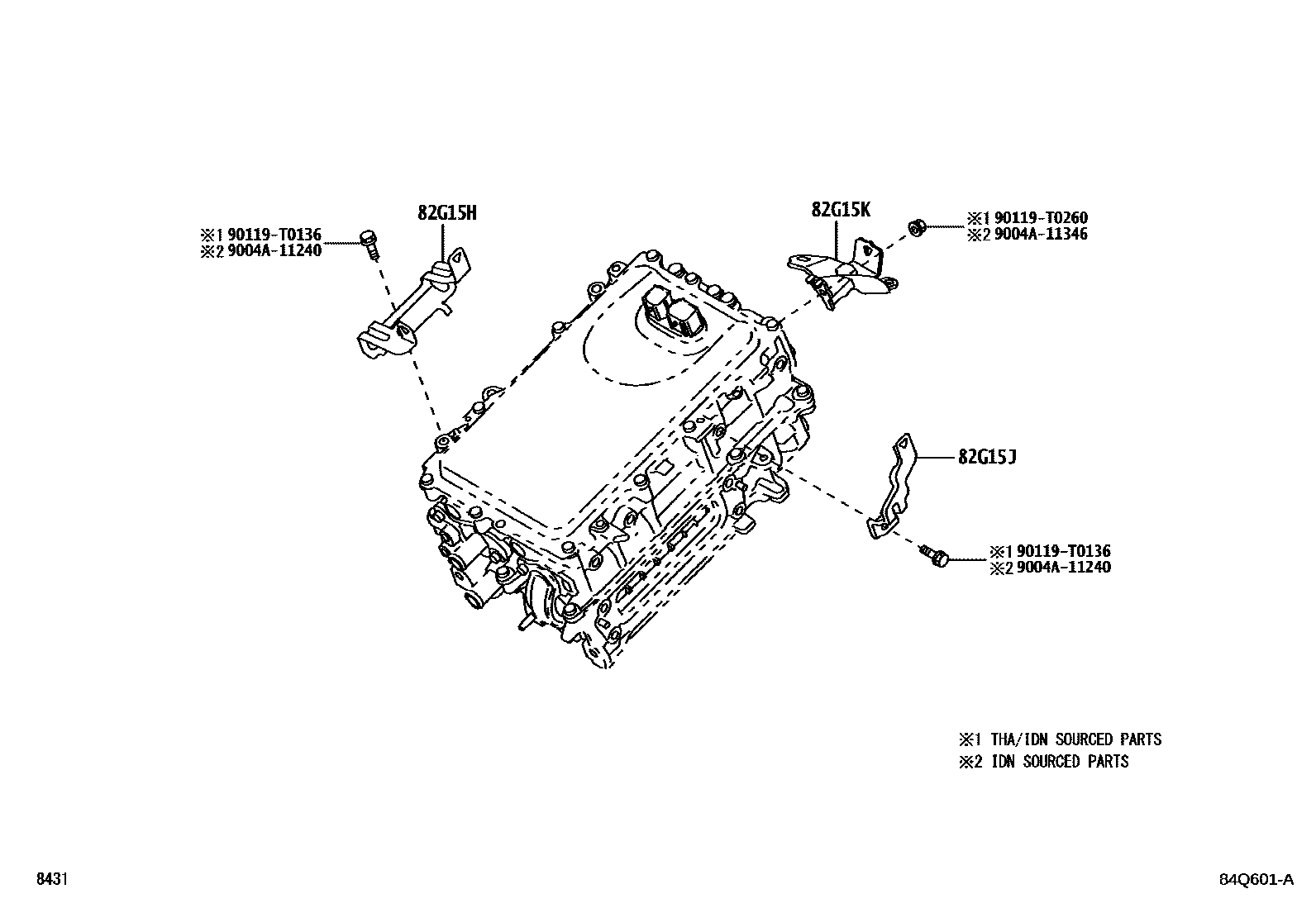 Toyota YARIS HEV 逆变器 EPC diagram — 84Q601A
