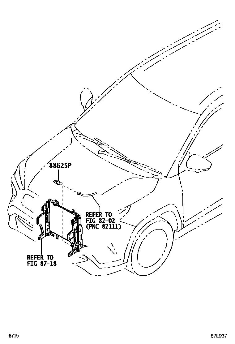 Toyota YARIS 暖风和空调系统 - 控制器和风管 EPC diagram — 87L937