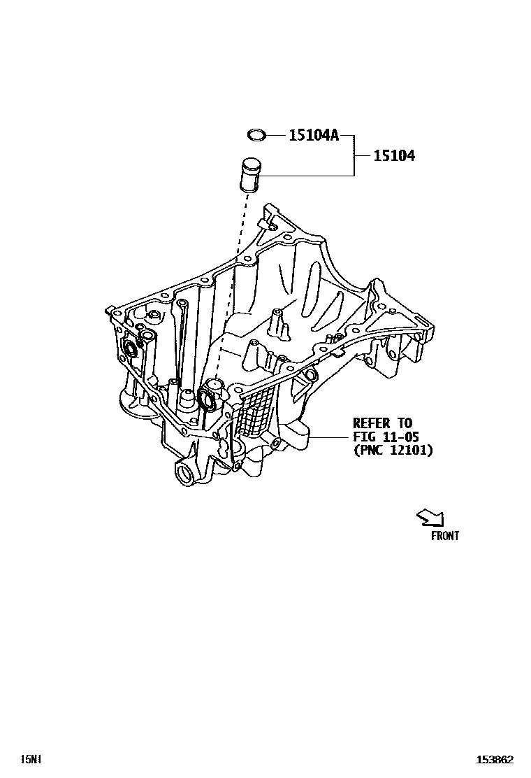 Toyota YARIS Engine Oil Pump EPC diagram — 153862