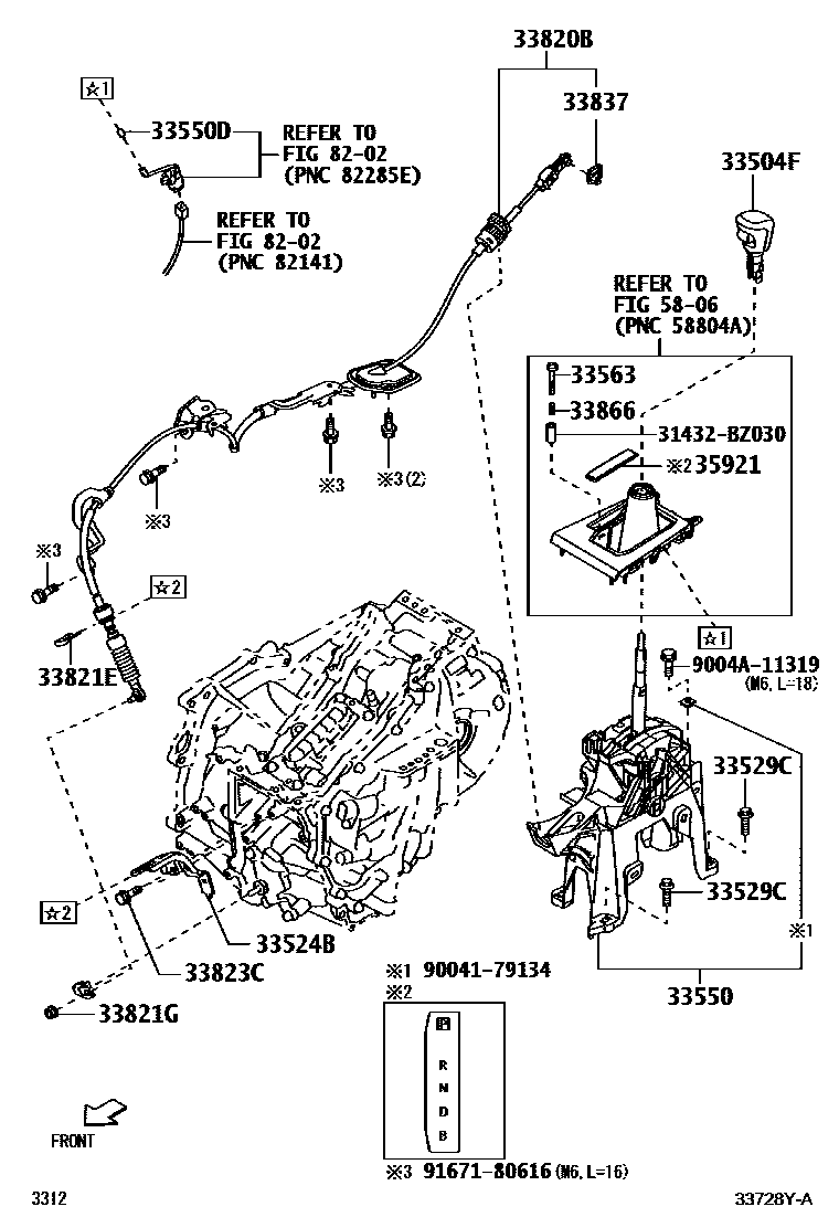 Toyota YARIS Shift Lever & Retainer EPC diagram — 33728YA