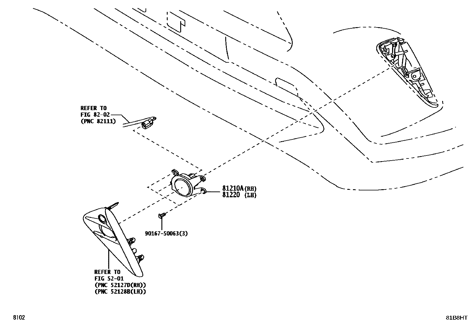 Toyota YARIS Fog Lamp EPC diagram — 81B8HT