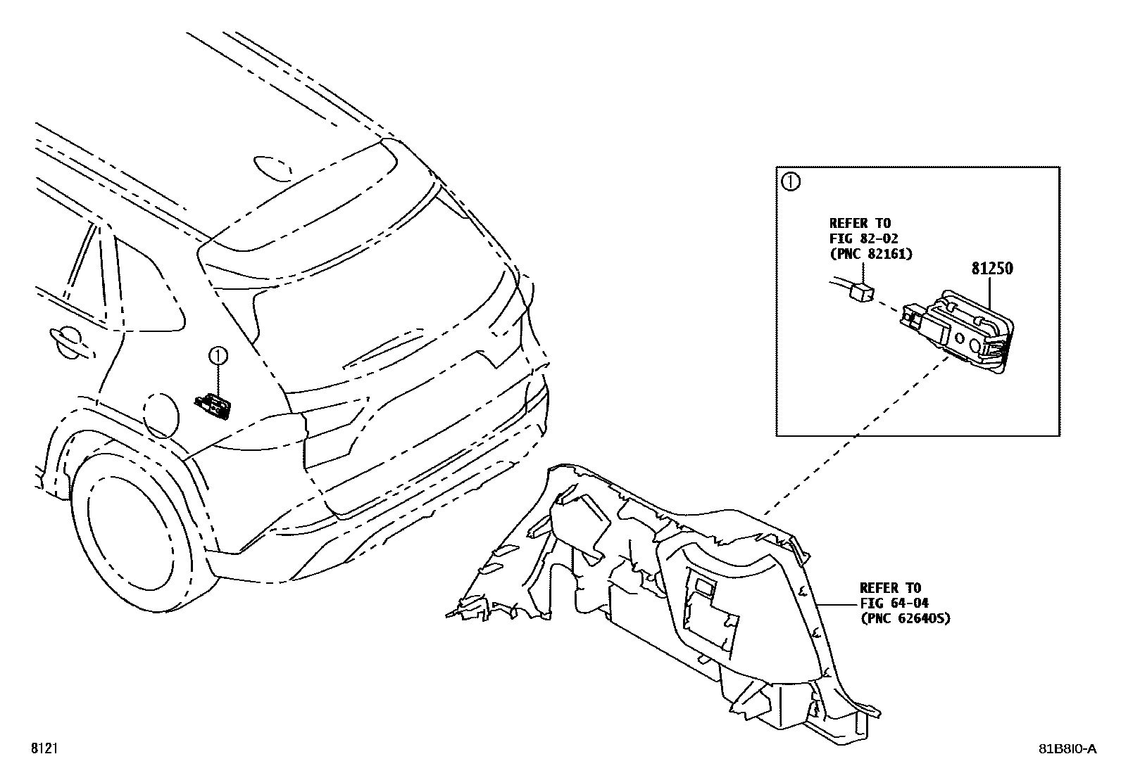 Toyota YARIS 车内灯 EPC diagram — 81B8I0A