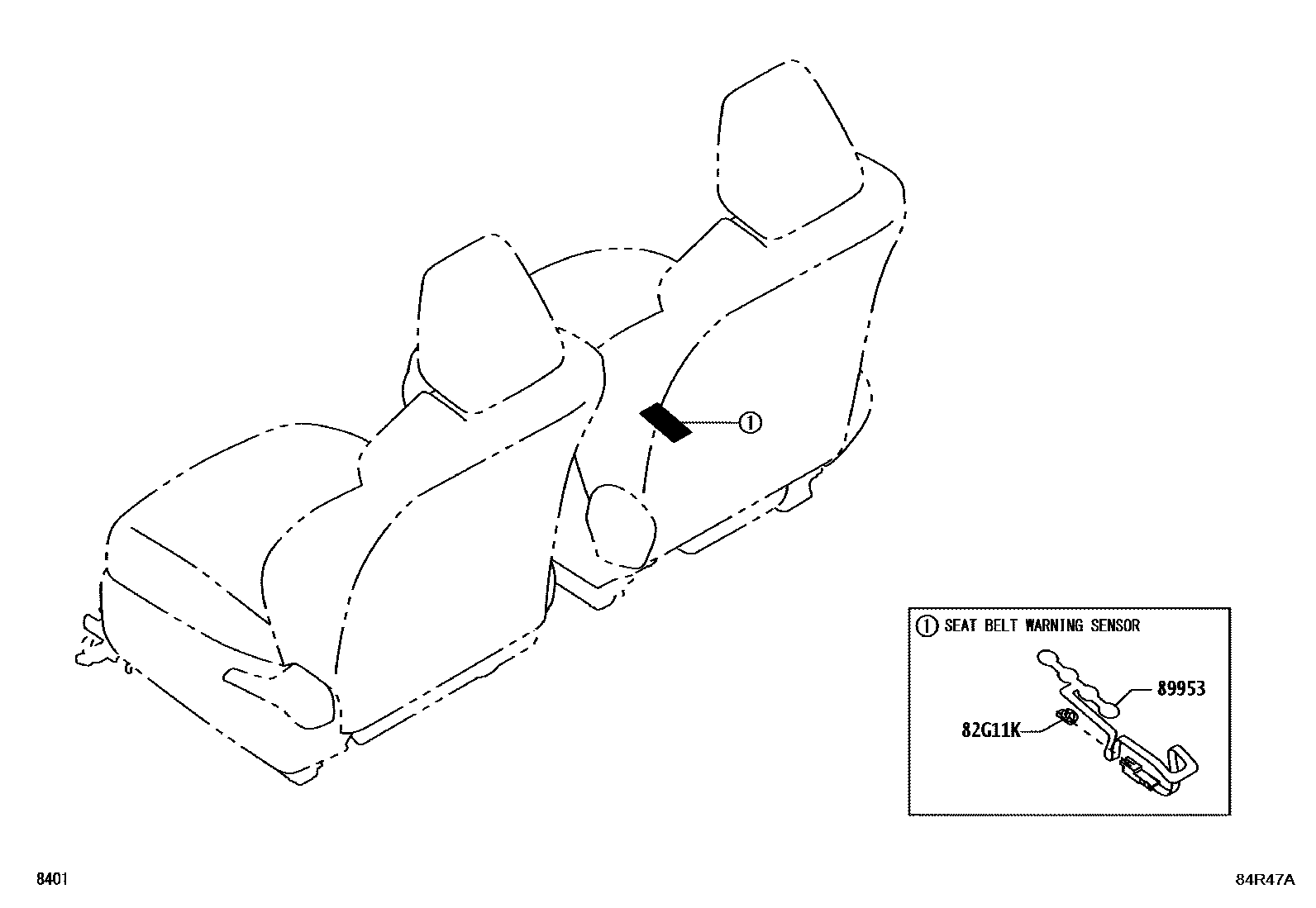 Toyota YARIS 开关和继电器和ECU EPC diagram — 84R47A