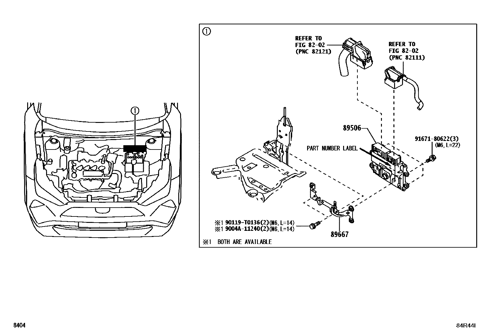 Toyota YARIS 电子燃油喷射系统 EPC diagram — 84R44I