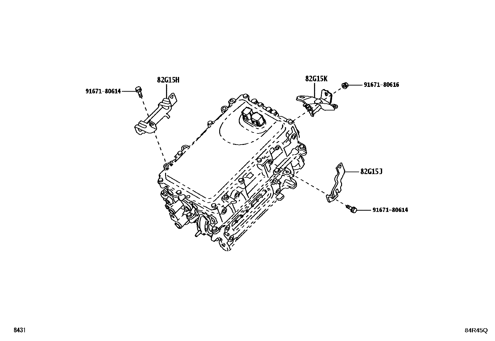 Toyota YARIS HEV 逆变器 EPC diagram — 84R45Q