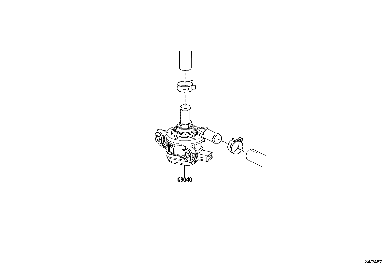 Toyota YARIS 逆变器冷却系统 EPC diagram — 84R48Z