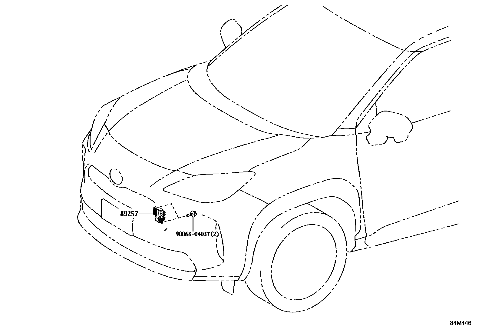 Toyota YARIS 开关和继电器和ECU EPC diagram — 84M446