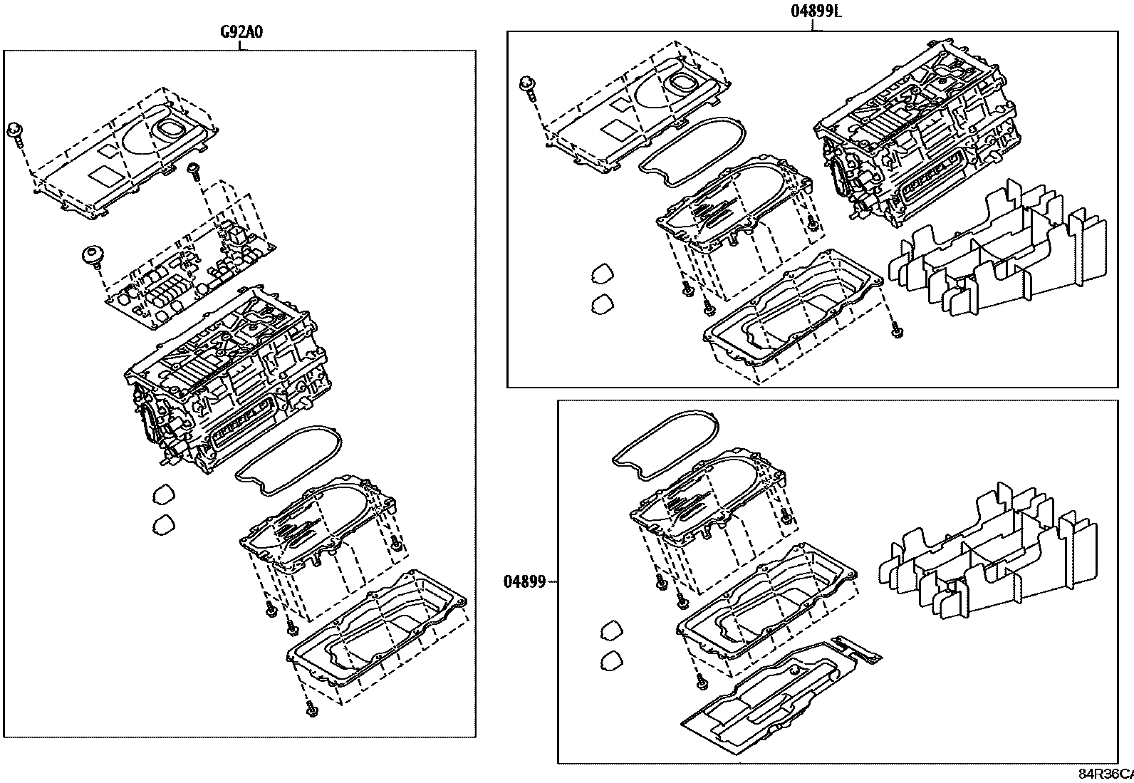 Toyota YARIS HEV 逆变器 EPC diagram — 84R36CA