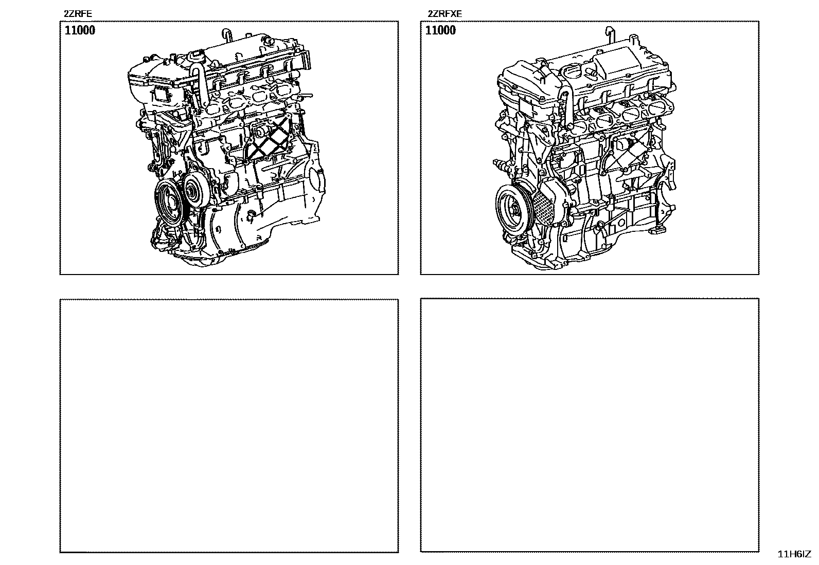 Toyota COROLLA Partial Engine Assembly EPC diagram — 11H6IZ