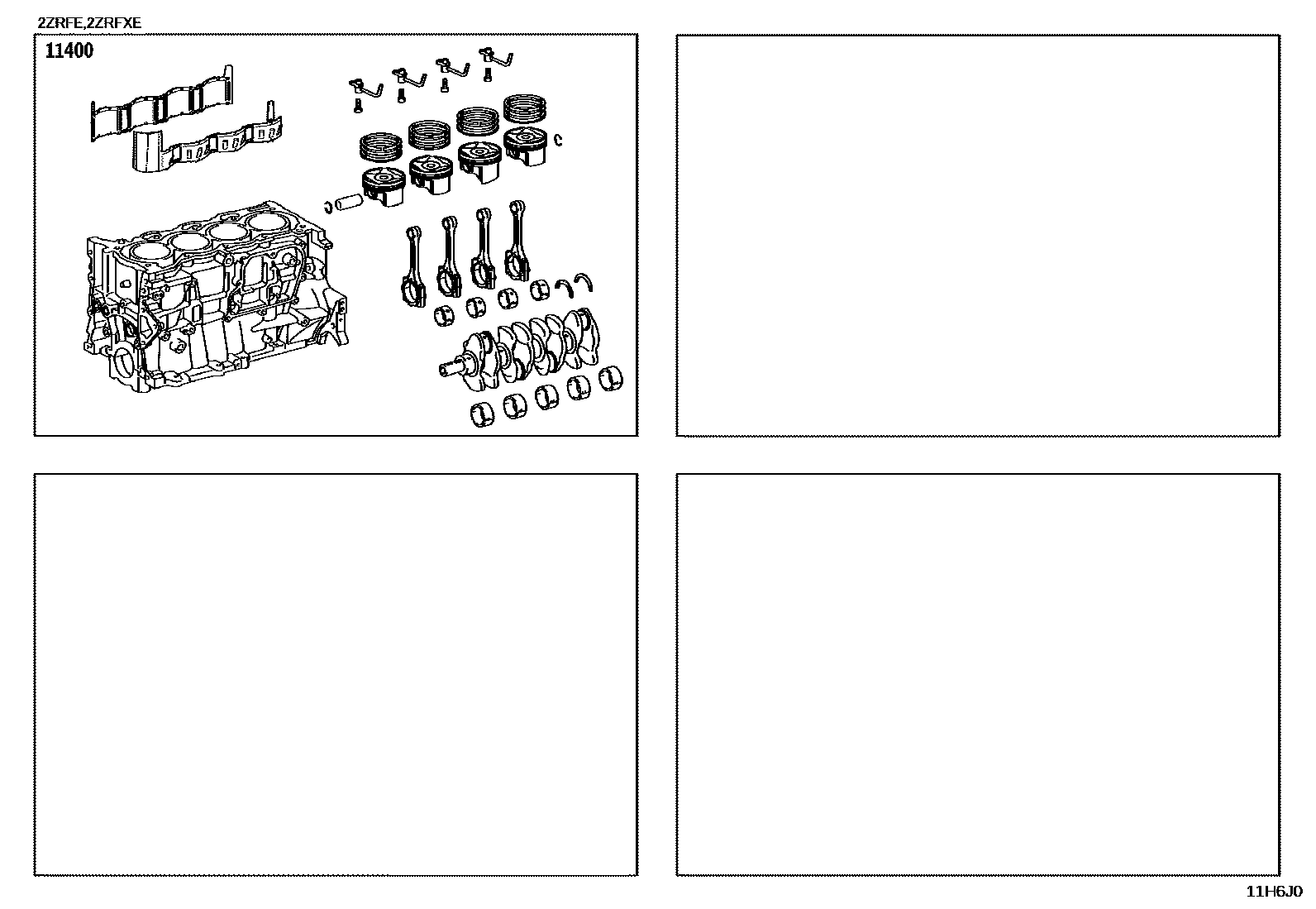Toyota COROLLA Short Block Assembly EPC diagram — 11H6J0
