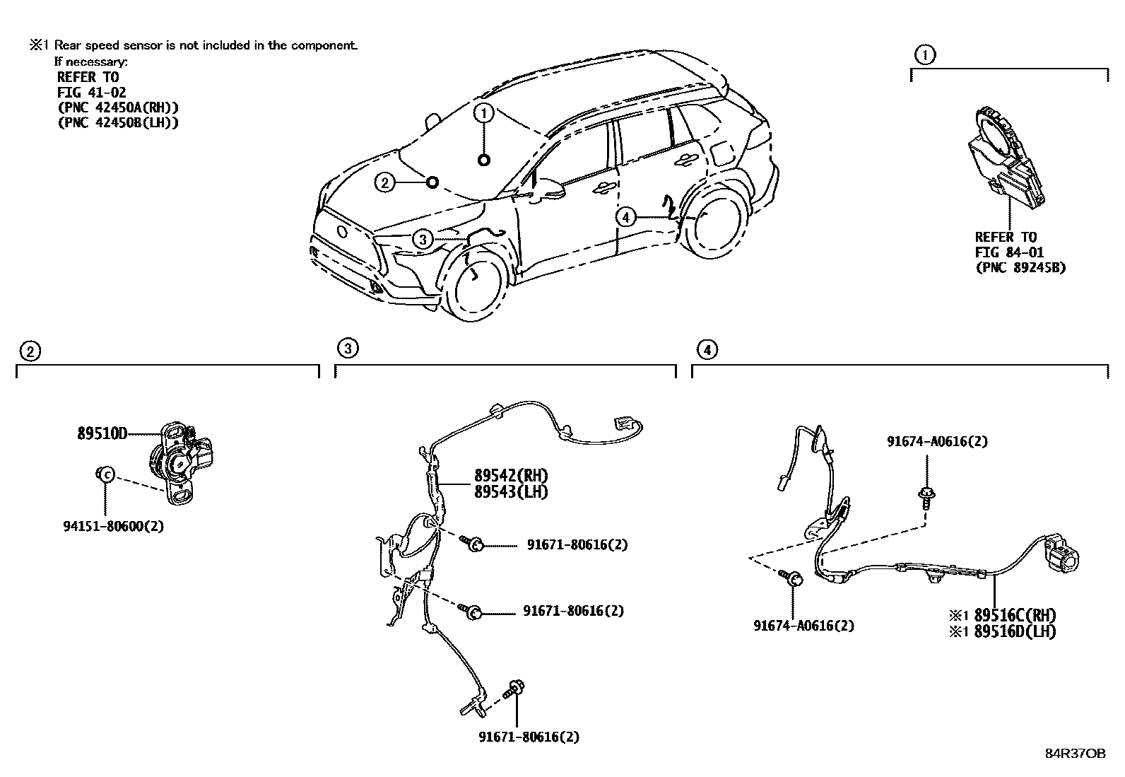 Toyota COROLLA ABS 和 VSC EPC diagram — 84R37OB