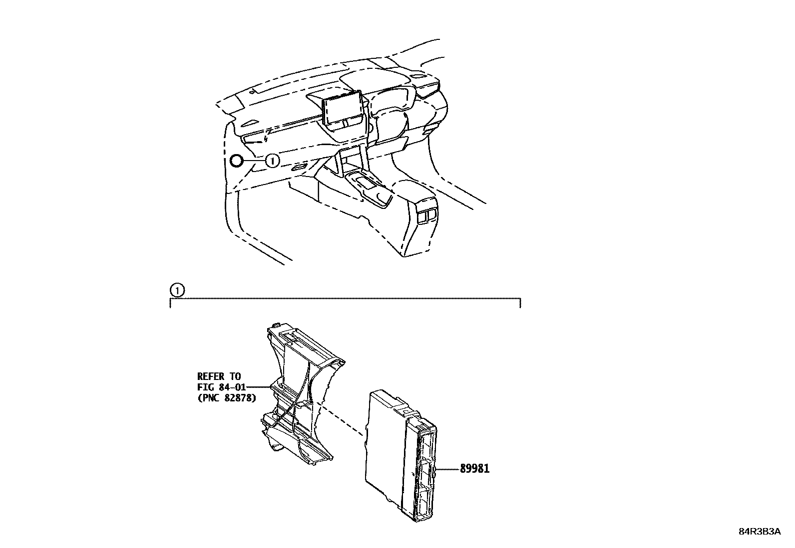 Toyota COROLLA HEV 控制ECU EPC diagram — 84R3B3A