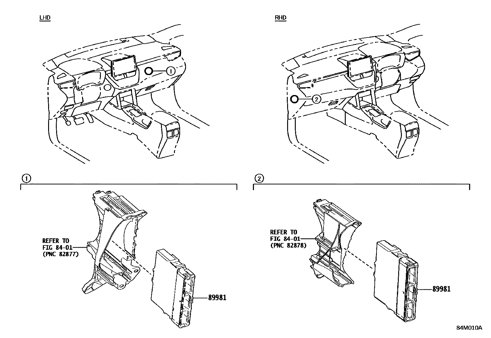 Toyota COROLLA HEV 控制ECU EPC diagram — 84M010A