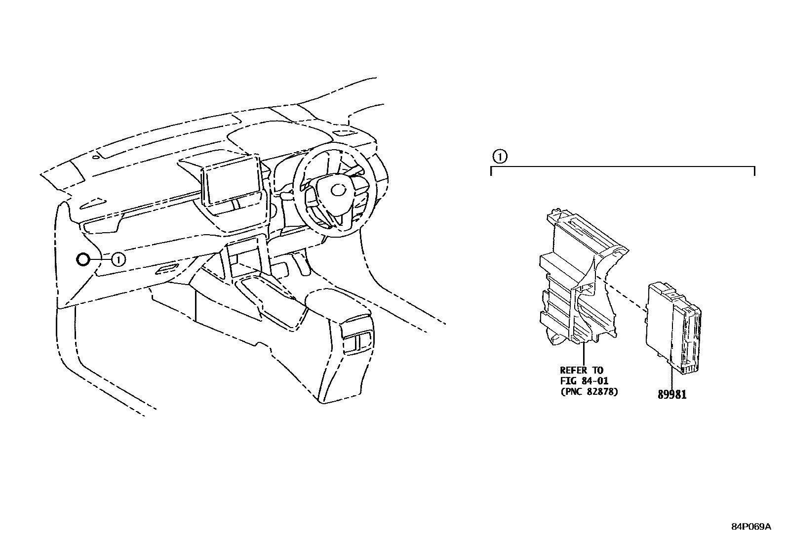 Toyota COROLLA HEV 控制ECU EPC diagram — 84P069A