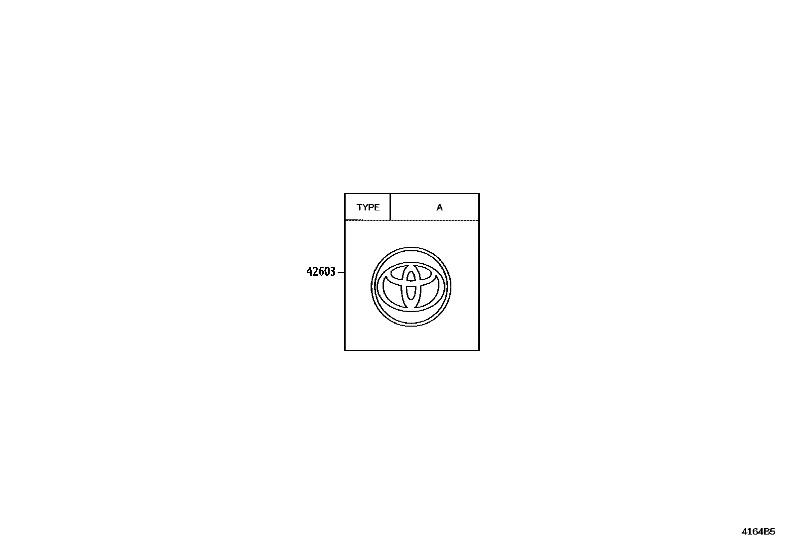 Toyota COROLLA 车轮和车轮盖 EPC diagram — 4164B5