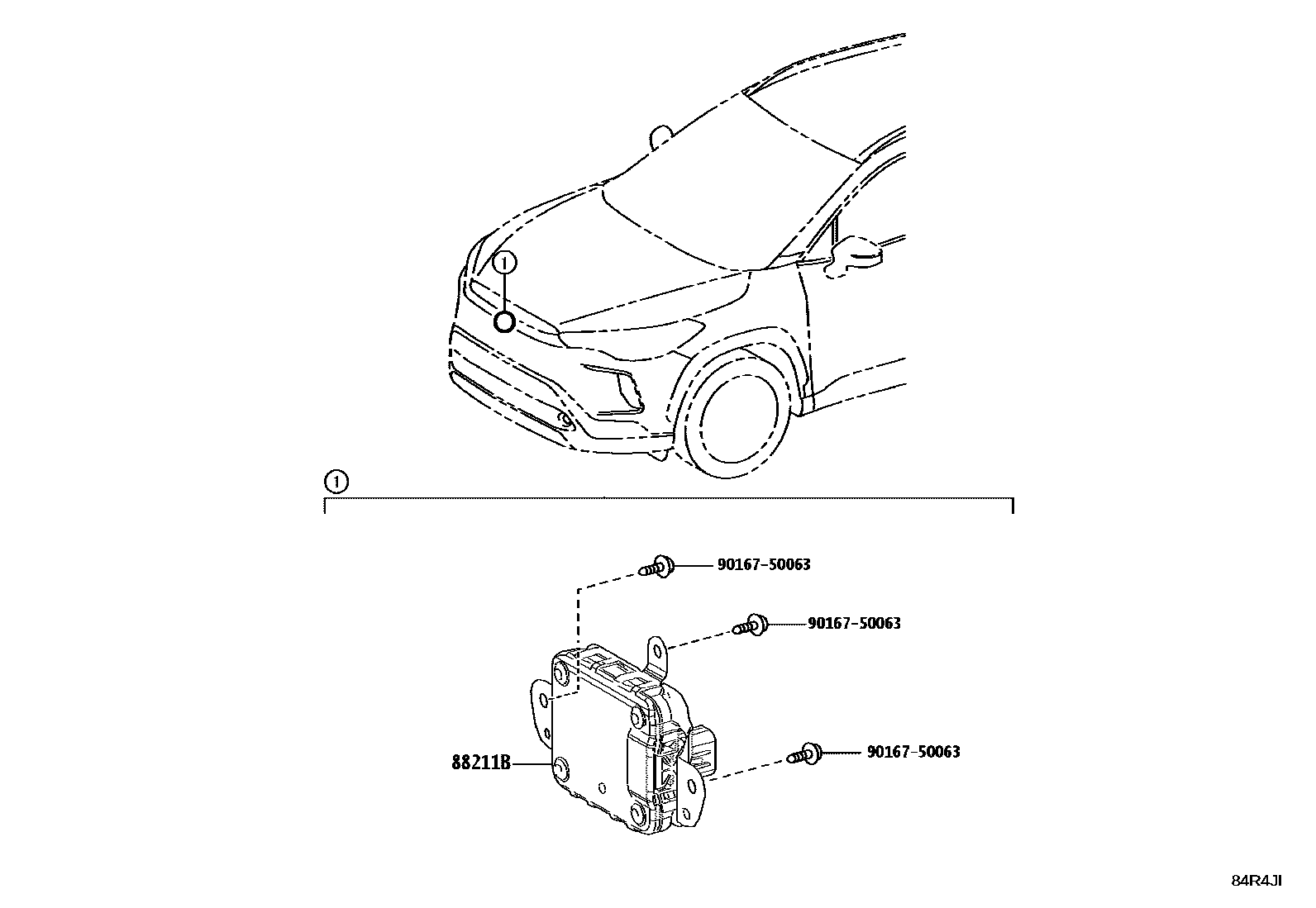 Toyota COROLLA 巡航控制(自动行驶) EPC diagram — 84R4JI