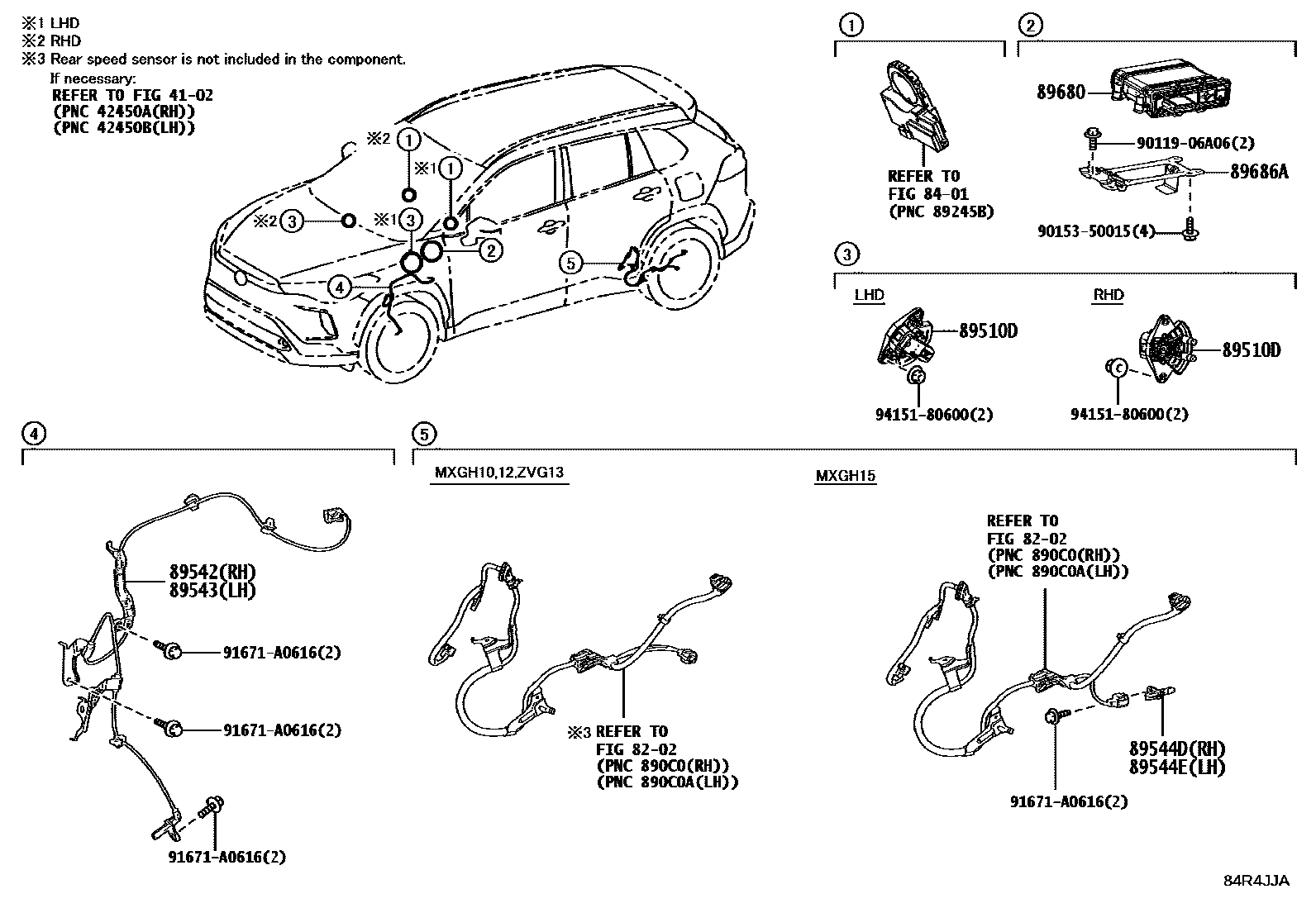 Toyota COROLLA ABS 和 VSC EPC diagram — 84R4JJA