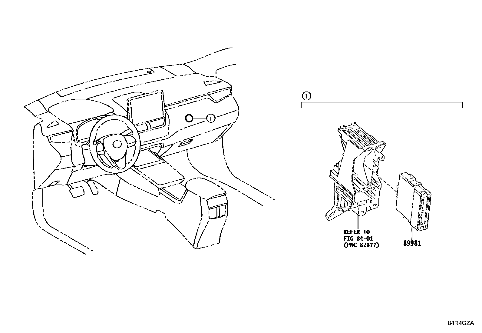 Toyota COROLLA HEV 控制ECU EPC diagram — 84R4GZA