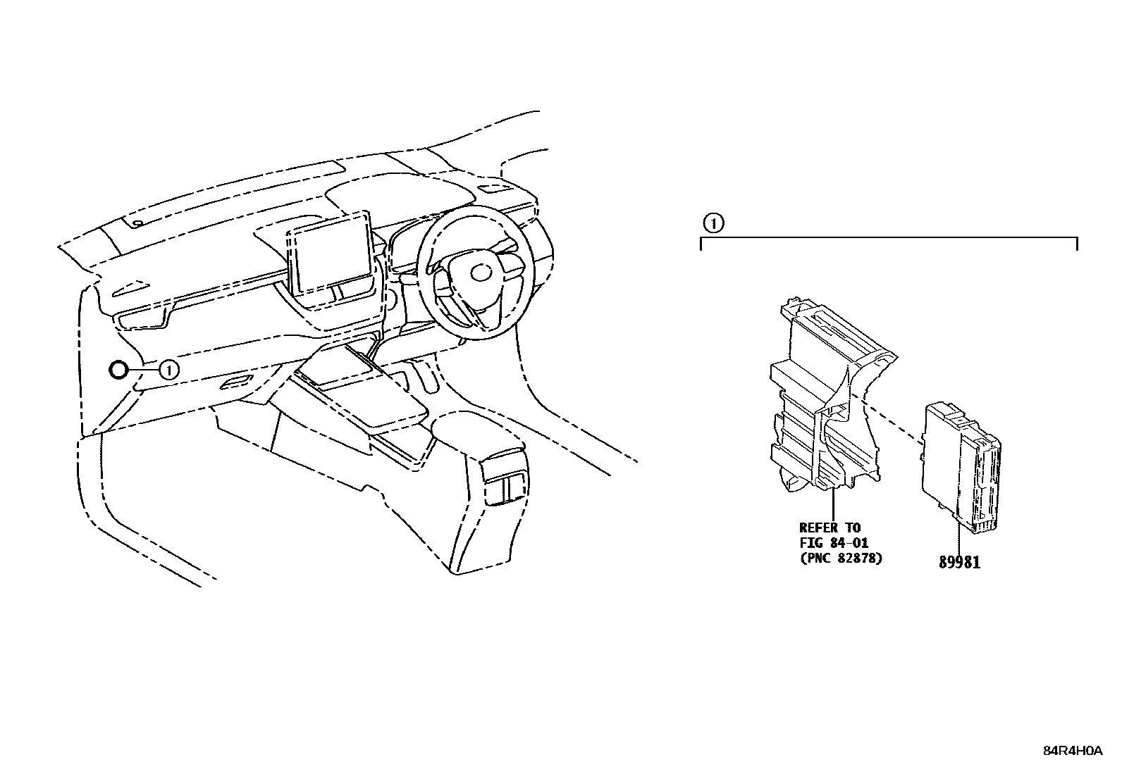 Toyota COROLLA HEV 控制ECU EPC diagram — 84R4H0A