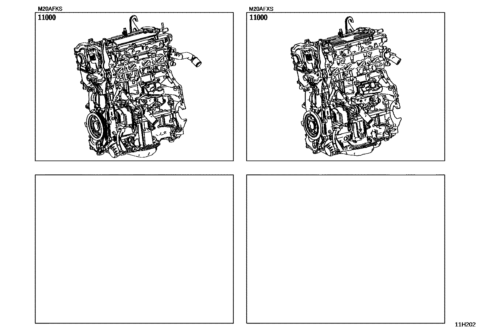 Toyota COROLLA Partial Engine Assembly EPC diagram — 11H202