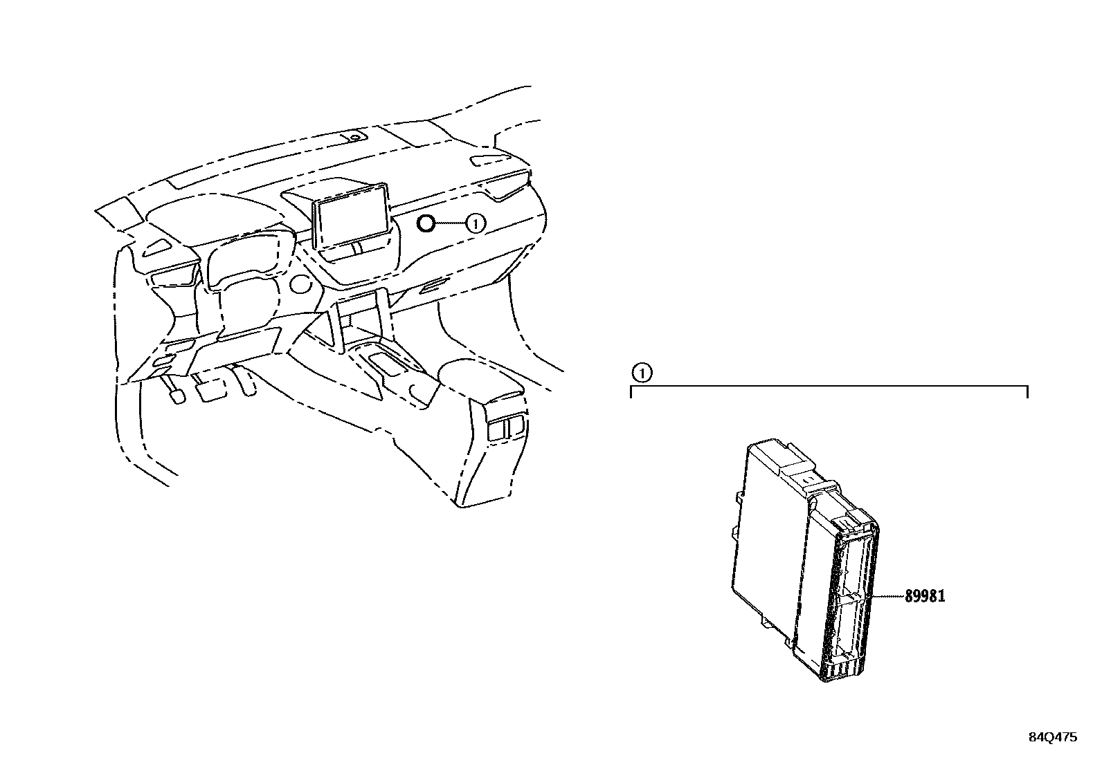 Toyota COROLLA HEV 控制ECU EPC diagram — 84Q475