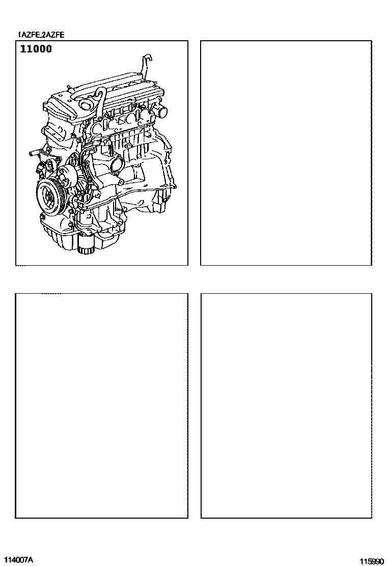 Toyota RAV4 Partial Engine Assembly EPC diagram — 115990