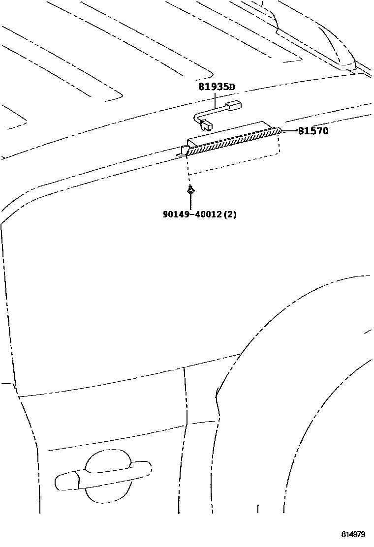 Toyota RAV4 高位刹车灯 EPC diagram — 814979