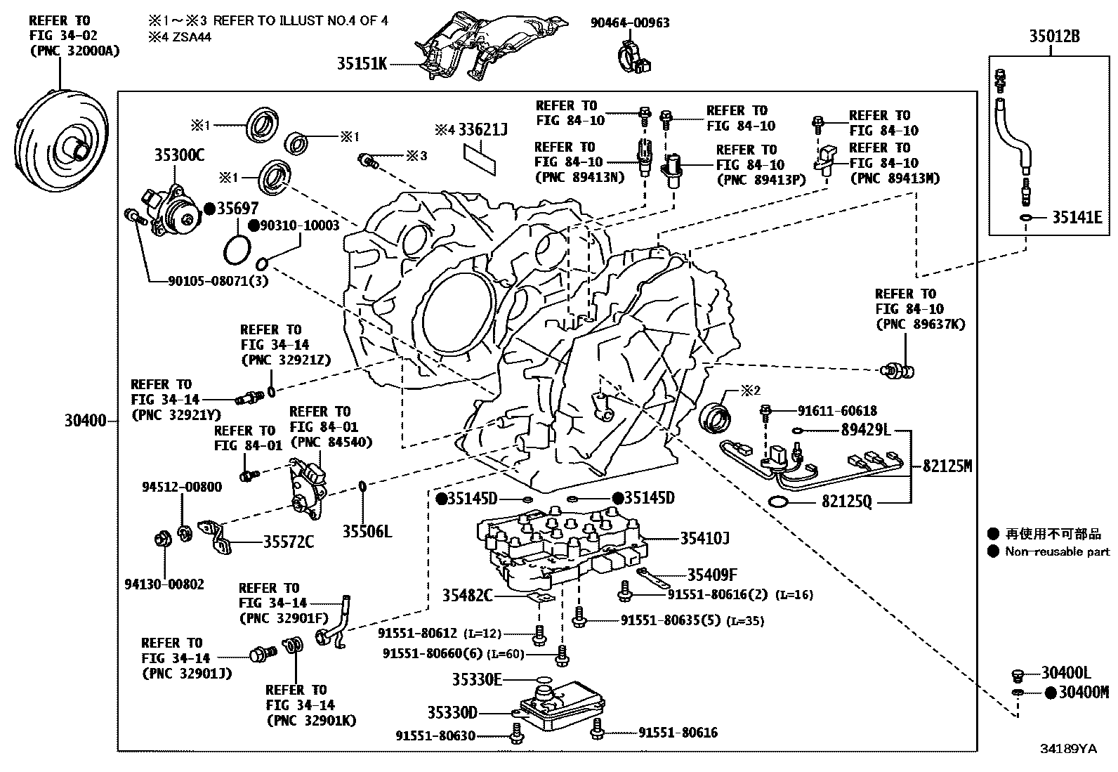 Toyota RAV4 传动桥总成(CVT) EPC diagram — 34189YA