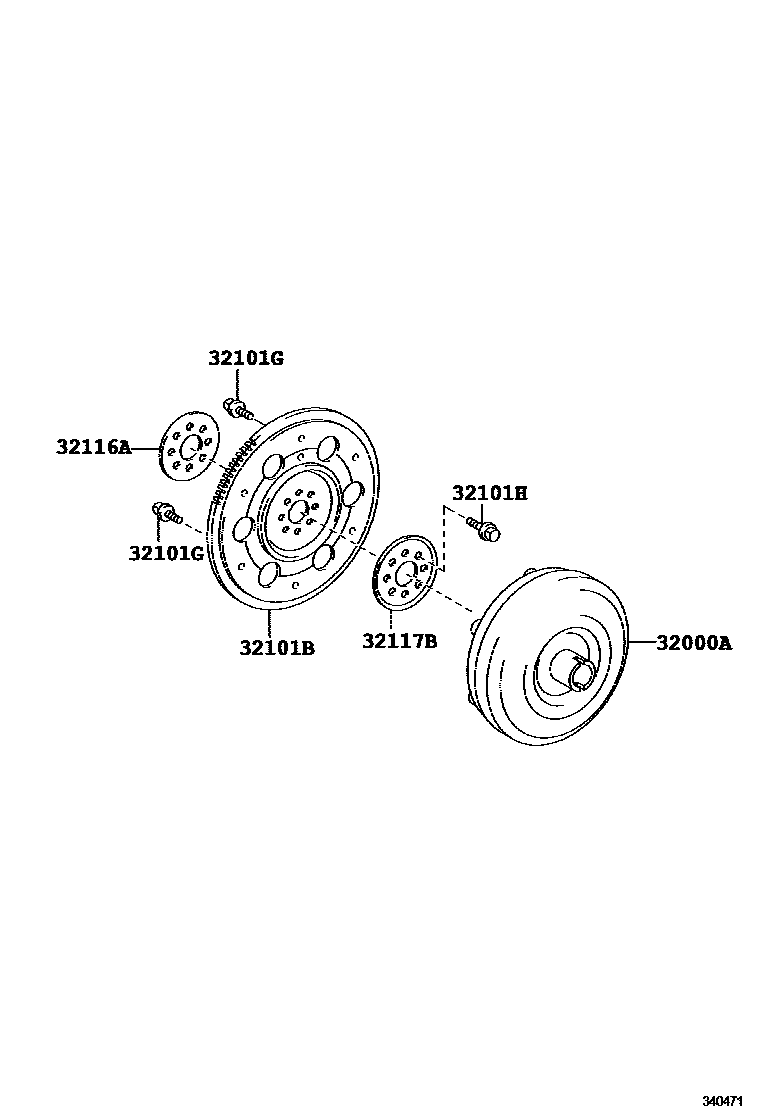 Toyota RAV4 变矩器、前油泵(CVT) EPC diagram — 340471