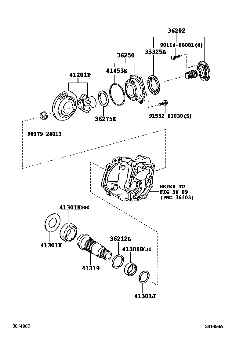 Toyota RAV4 Transfer Gear EPC diagram — 361856A