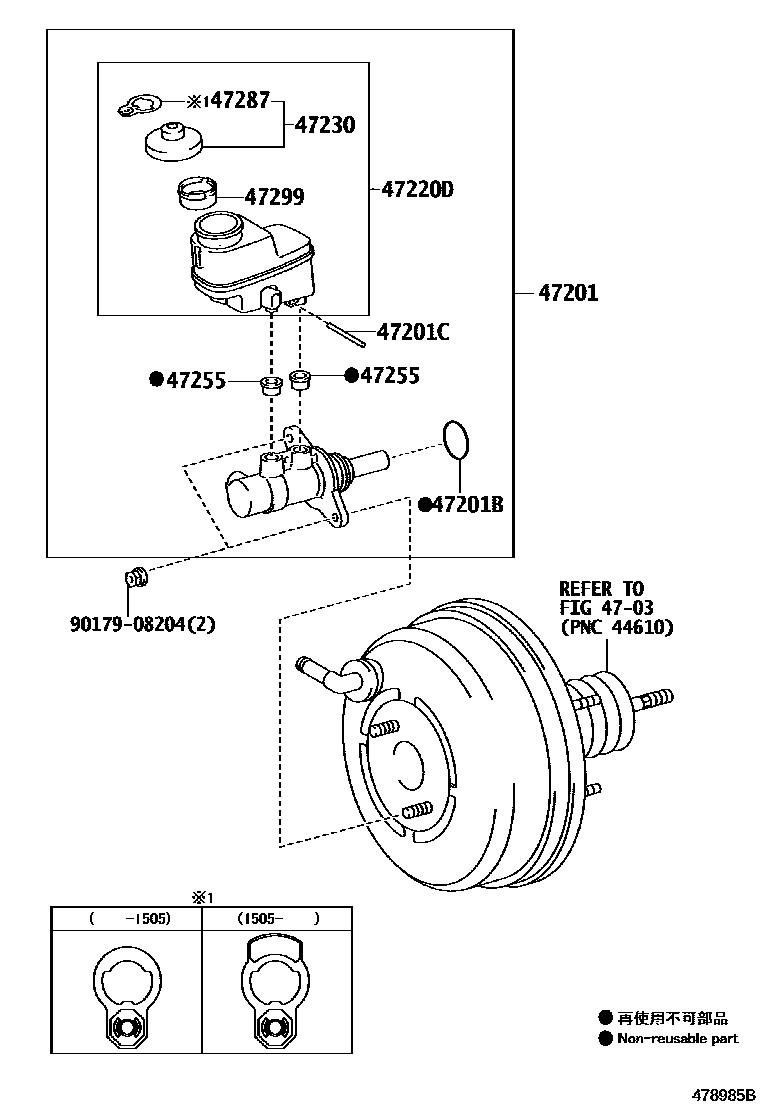 Toyota RAV4 制动总泵 EPC diagram — 478985B