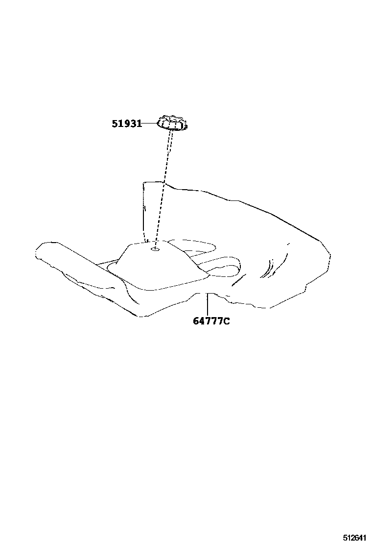 Toyota RAV4 Spare tire rack EPC diagram — 512641