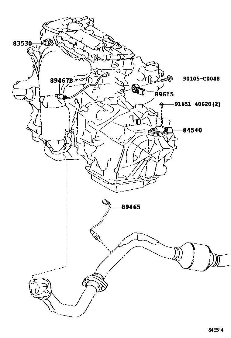 Toyota RAV4 开关和继电器和ECU EPC diagram — 84E514