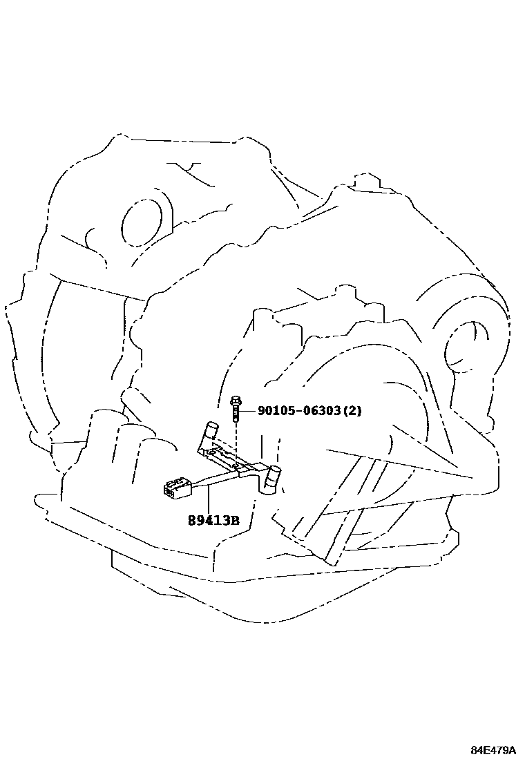 Toyota RAV4 超速档和电子控制变速器 EPC diagram — 84E479A