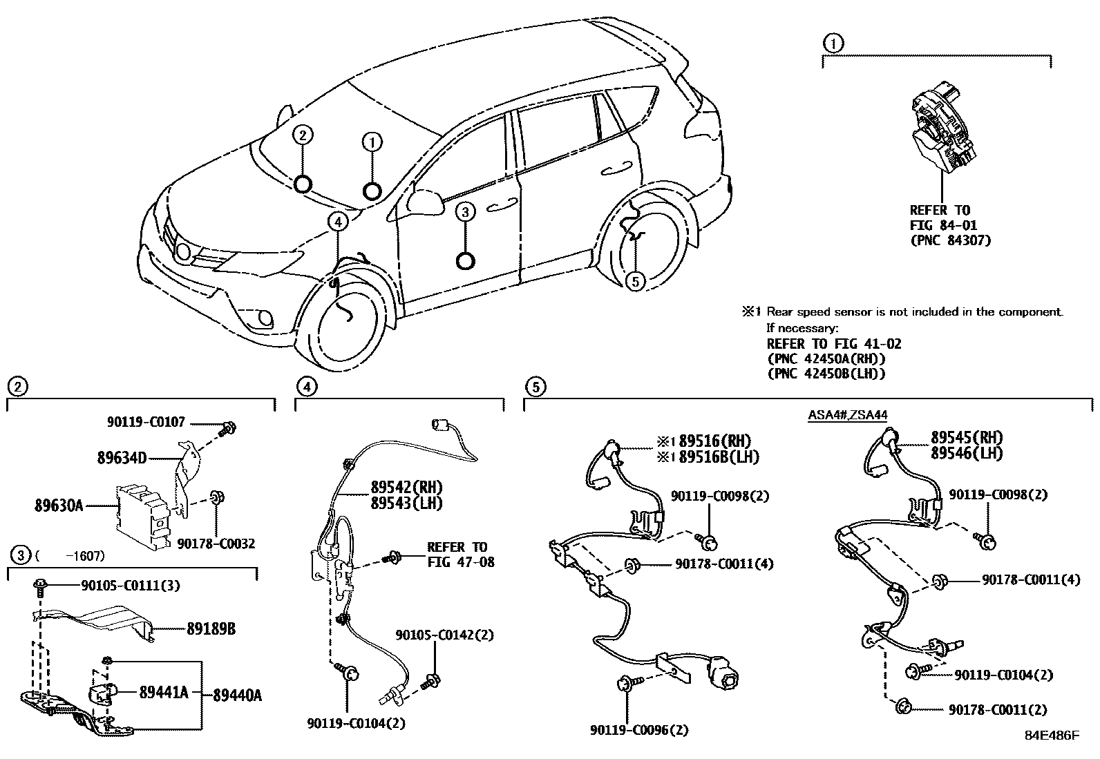 Toyota RAV4 ABS 和 VSC EPC diagram — 84E486F