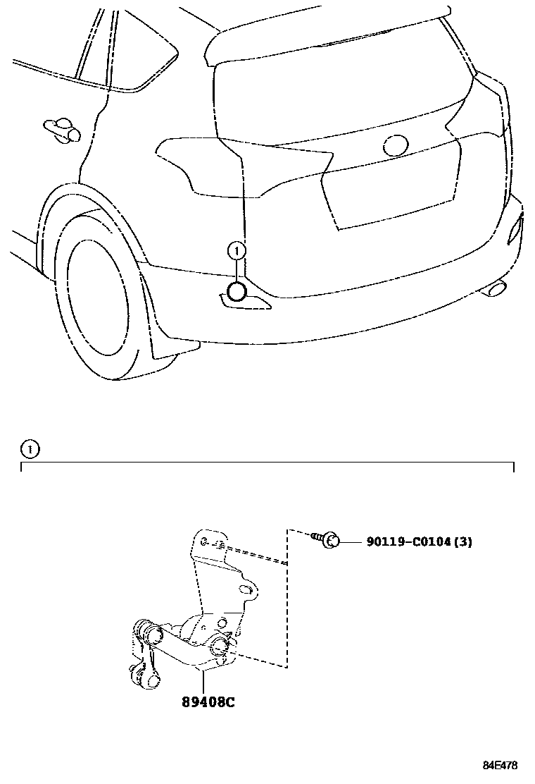 Toyota RAV4 电子高度控制 EPC diagram — 84E478