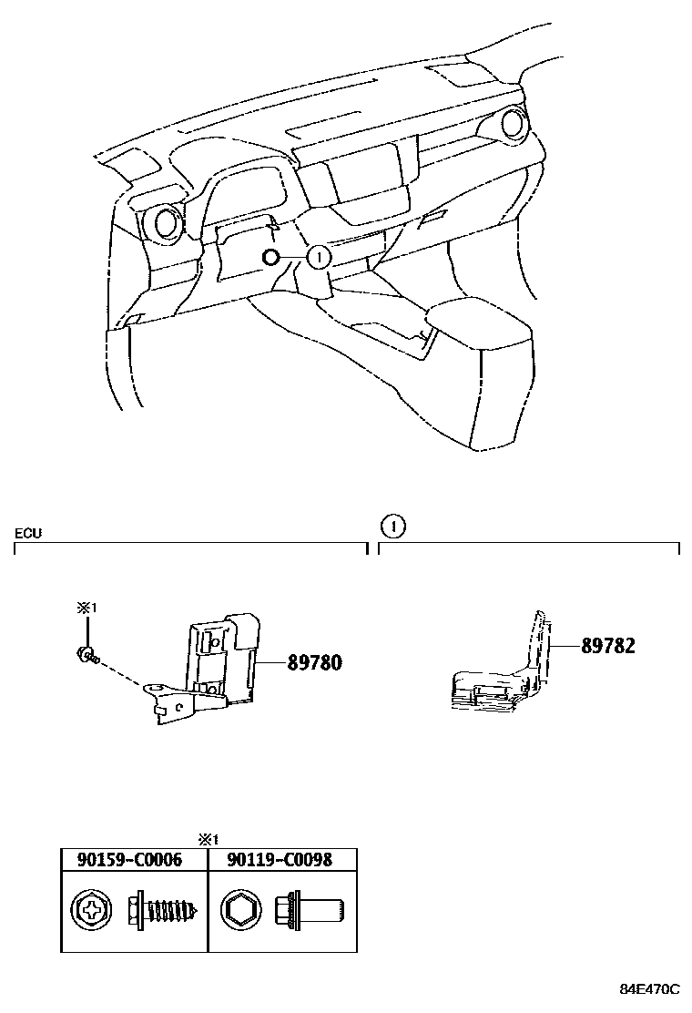 Toyota RAV4 防盗装置 EPC diagram — 84E470C