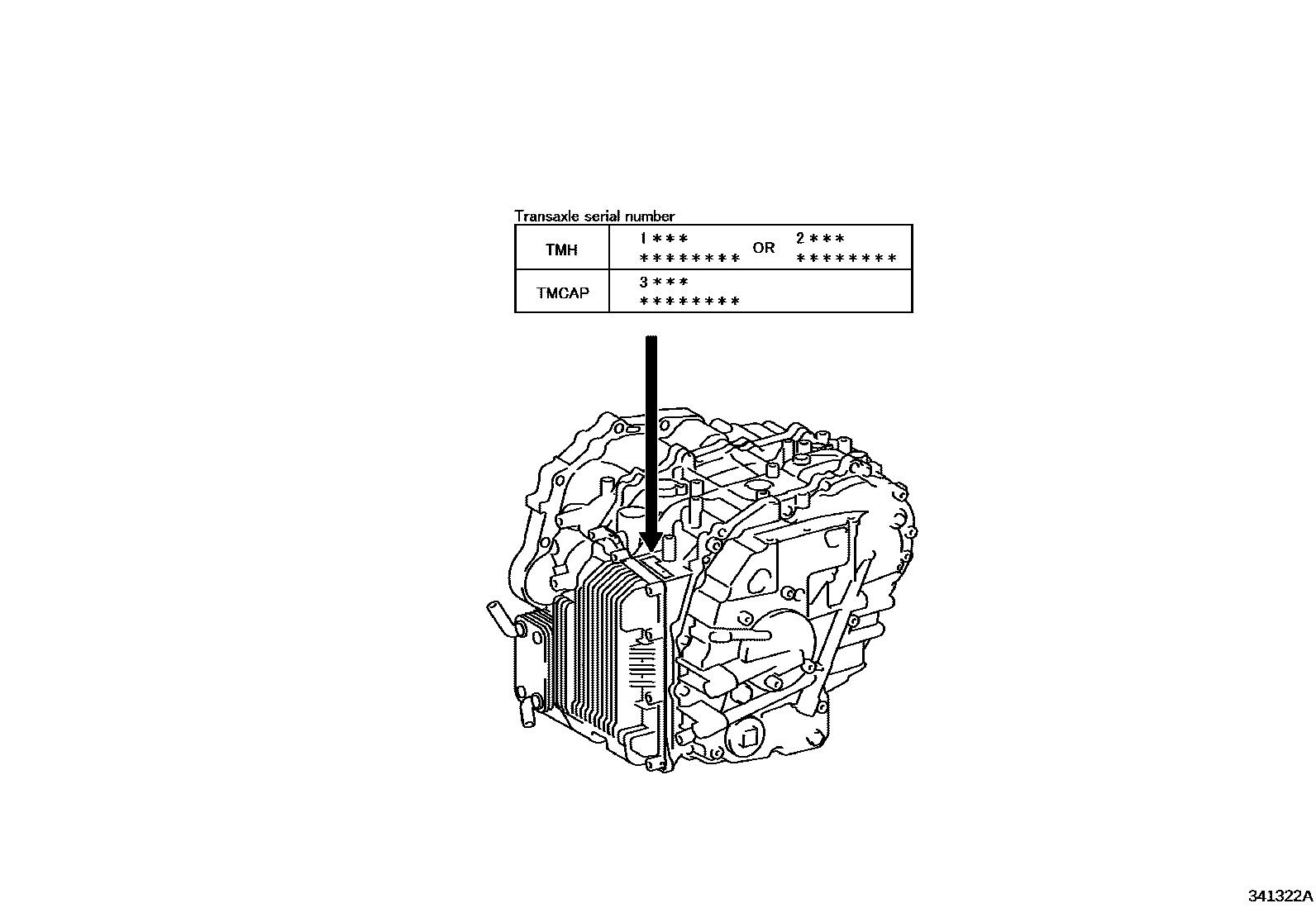 Toyota RAV4 传动桥总成(CVT) EPC diagram — 341322A