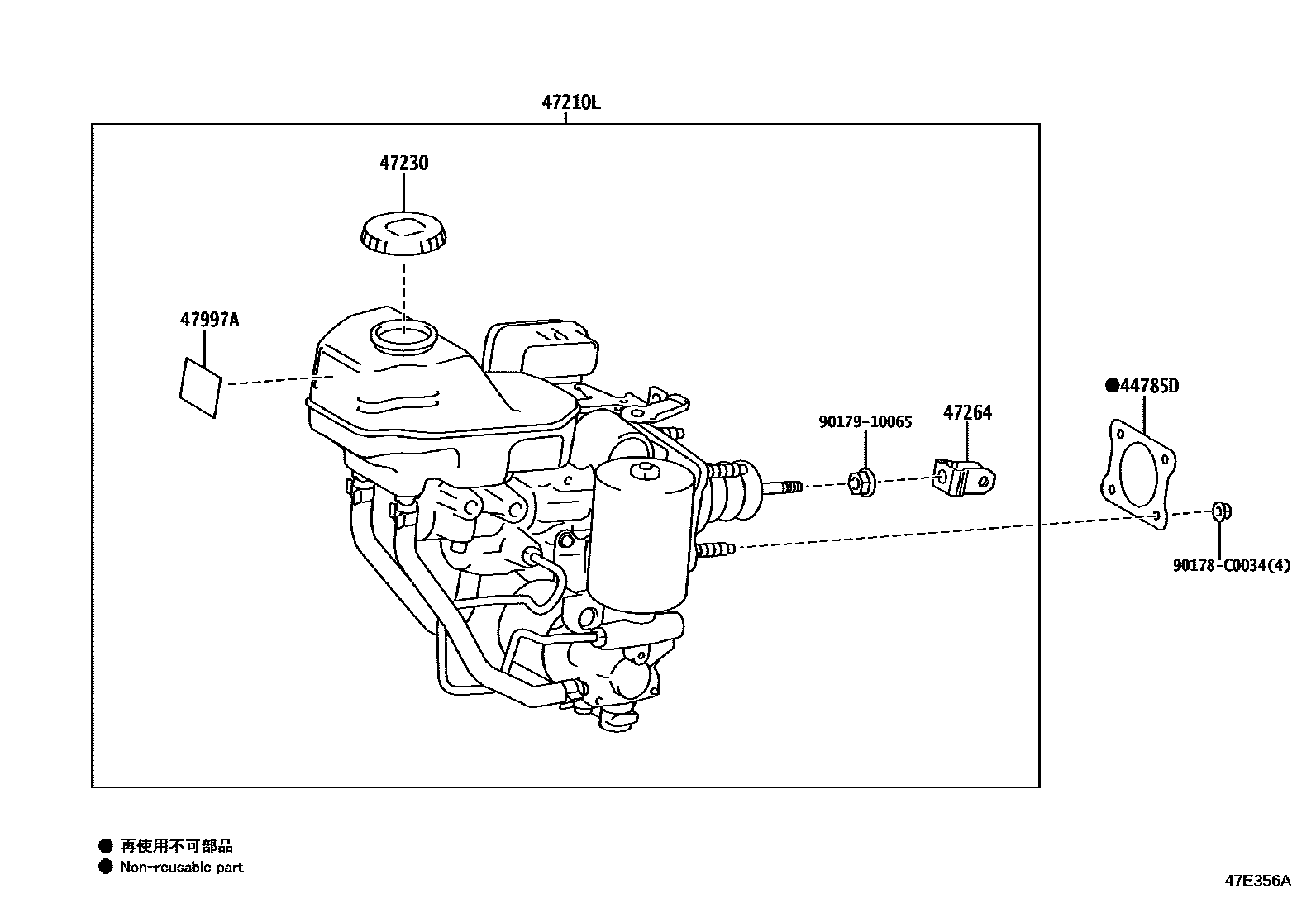 Toyota RAV4 制动总泵 EPC diagram — 47E356A