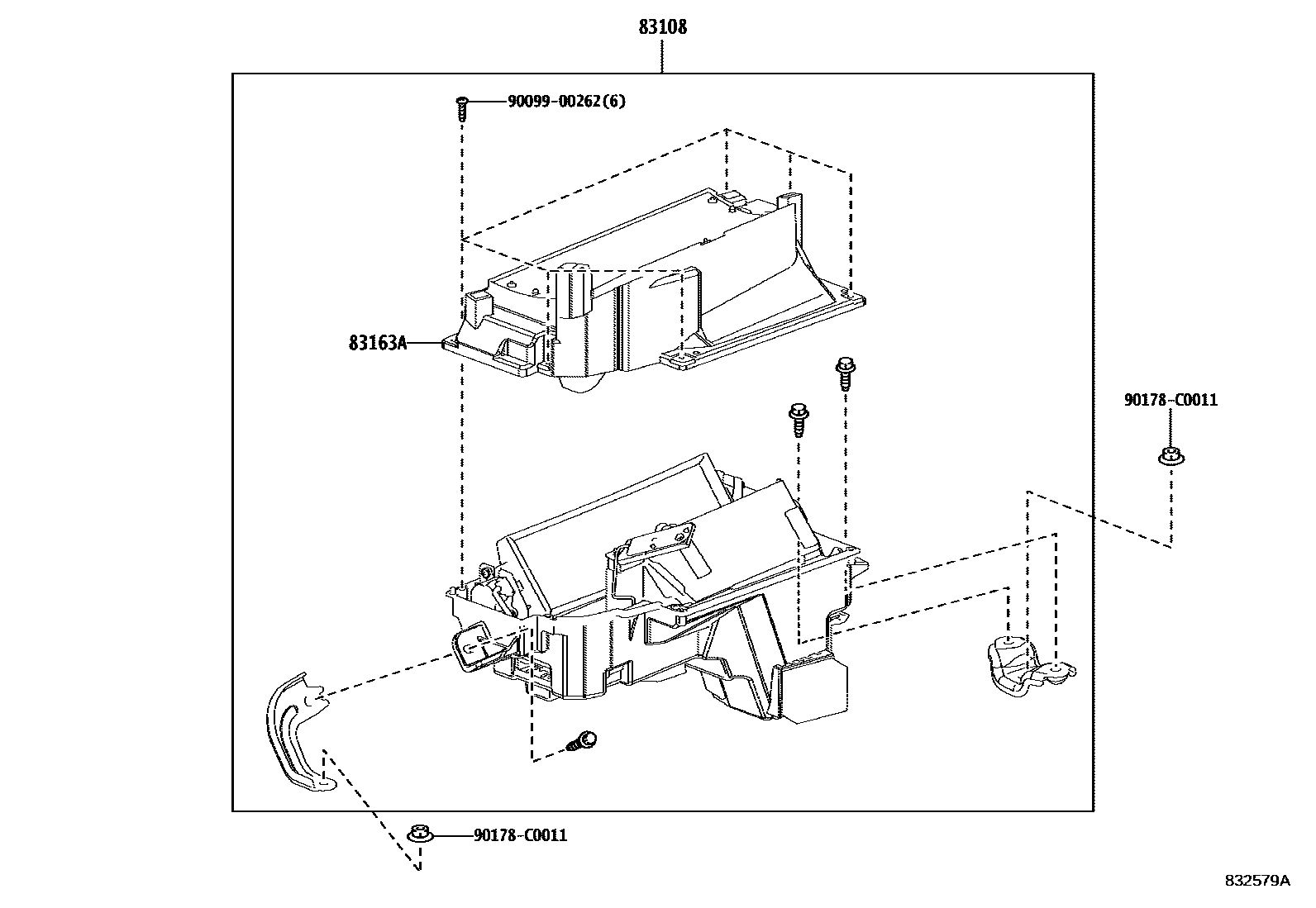 Toyota RAV4 仪表 EPC diagram — 832579A