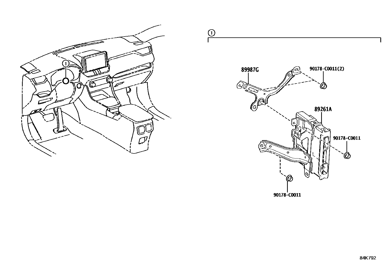 Toyota RAV4 电子控制系统 EPC diagram — 84K792